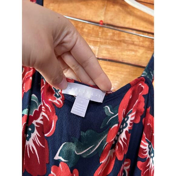 Chelsea28 Floral Wrap Midi Dress With Pockets Size Small - Picture 3 of 7